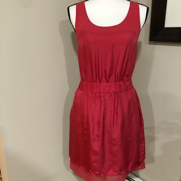 *BANANA REPUBLIC* Pink Sleeveless Sheath Dress Size 0 - Picture 1 of 7